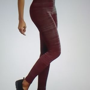 UNBRANDED space dye fleece lined leggings read description A-1